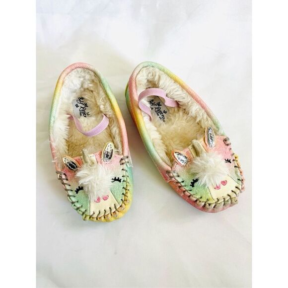 Self Esteem Toddler 7 Rainbow Unicorn Slippers BUY 2 GET 1 FREE - Picture 3 of 7